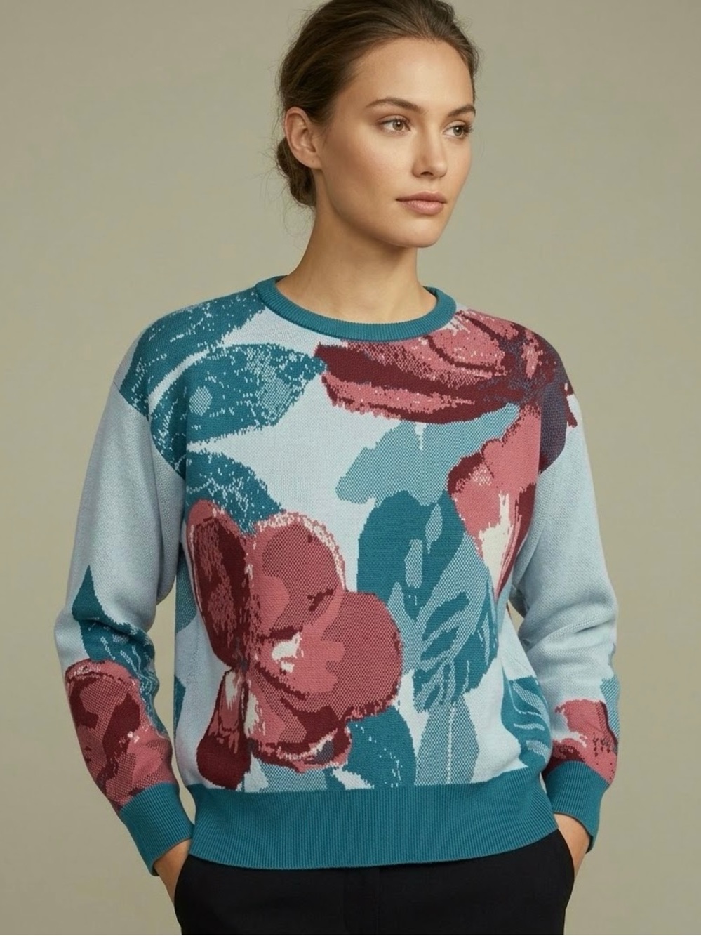 Cynthia Rowley Floral Sweater Size S
